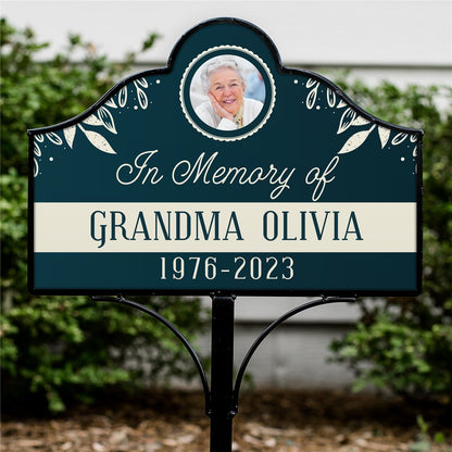 In Memory of Personalized Magnetic Photo Sign Set