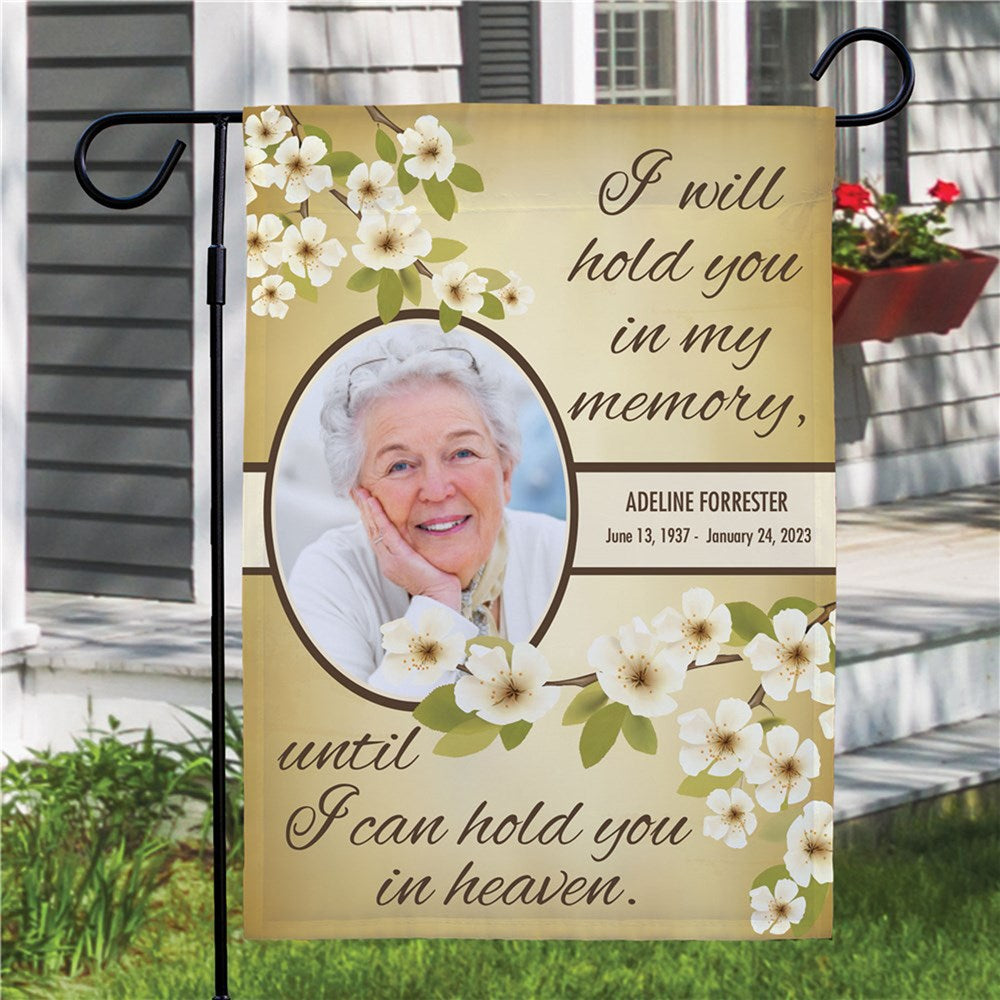 Personalized Hold You In My Memory Memorial Flag