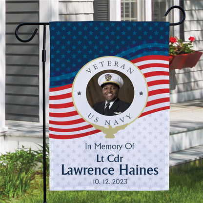 Personalized Memorial Garden Flag for Veteran