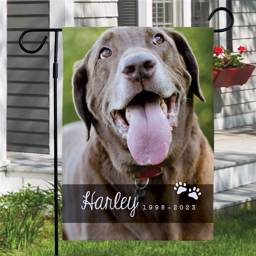 Personalized Pet Photo Memorial Garden Flag