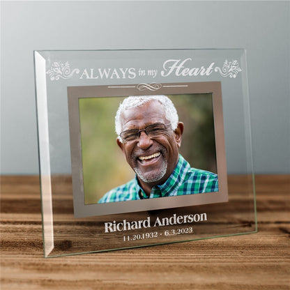 Personalized Memorial Engraved Glass Frame