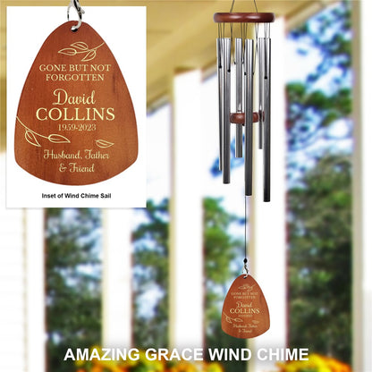 Personalized Engraved Gone But Not Forgotten Wind Chime