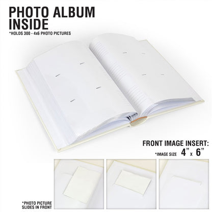 Engraved Always And Forever In Our Hearts Large Leatherette Photo Album