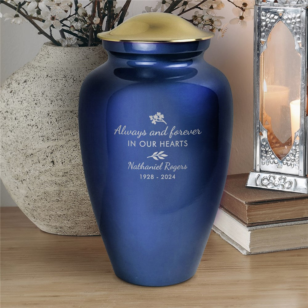 Always And Forever In Our Hearts Large Engraved Urn