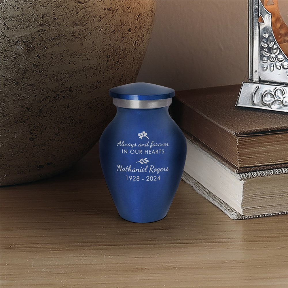 Engraved Always And Forever In Our Hearts Small Keepsake Urn