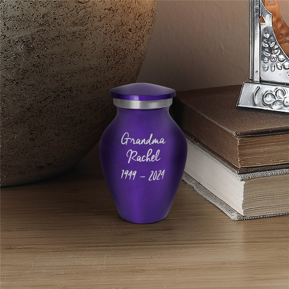 Small Keepsake Urn Engraved With Custom Message