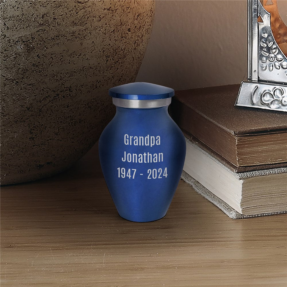 Small Keepsake Urn Engraved With Custom Message