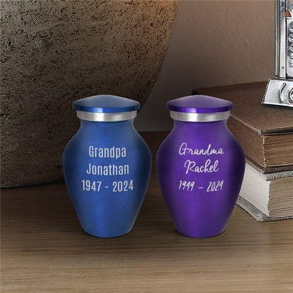 Small Keepsake Urn Engraved With Custom Message