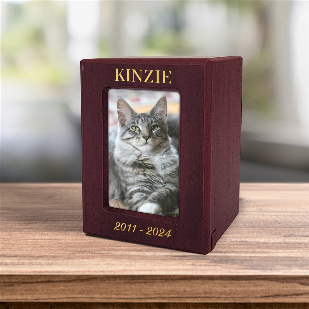 Engraved Pet Memorial Pet Photo Urn