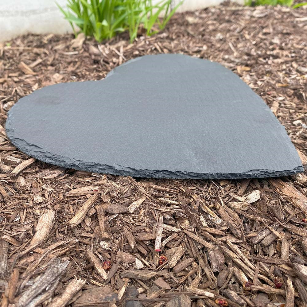 Heart Shaped Personalized Pet Memorial Slate Stone