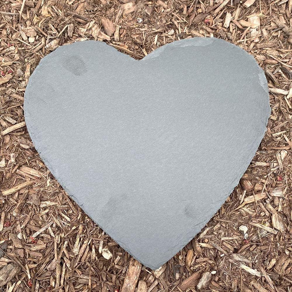 Heart Shaped Personalized Pet Memorial Slate Stone