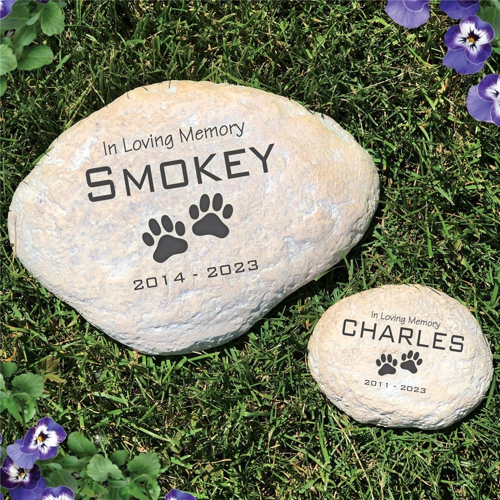 In Loving Memory Engraved Pet Memorial Garden Stone