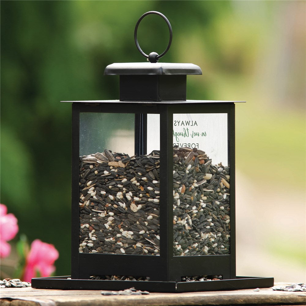 Personalized Always in Our Thoughts Memorial Bird Feeder