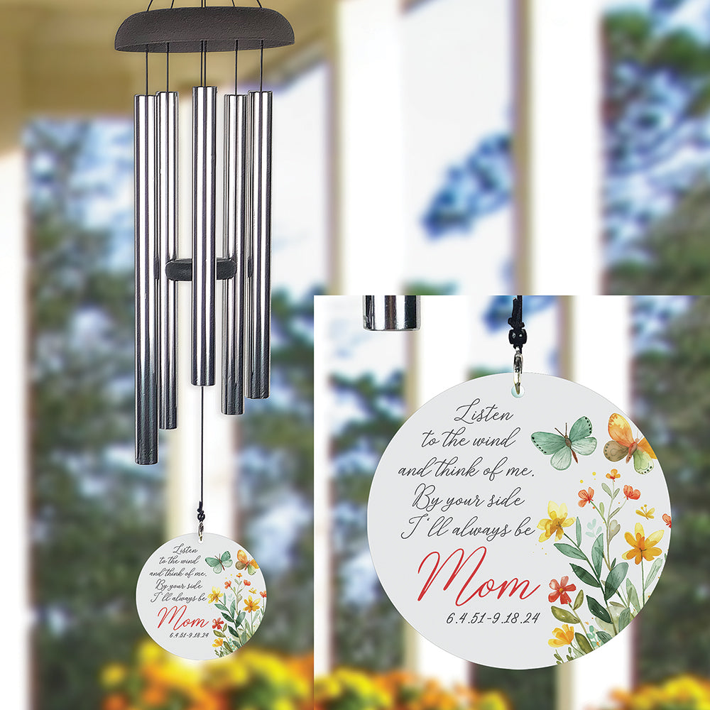 Memorial Wind Chime for Loss of Mom - Listen to the Wind and Think of Me