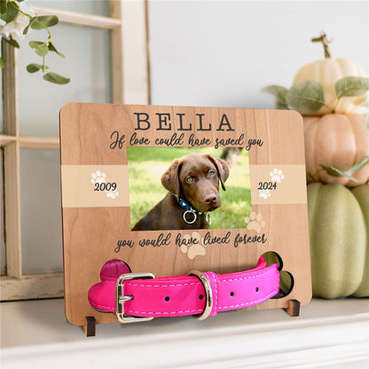 If Love Could Have Saved You Dog Collar Memorial Keepsake With Photo